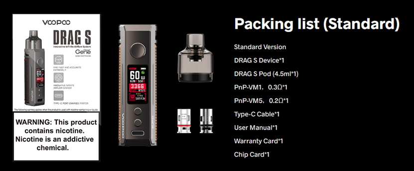 VOOPOO DRAG S Kit Package