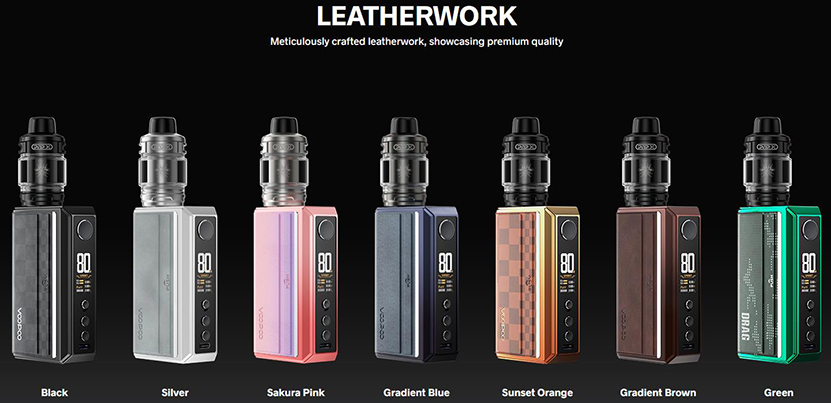 VOOPOO Drag 5 Kit Meticulously Crafted Leather