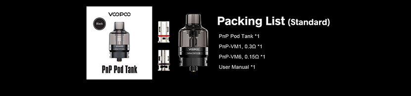 VOOPOO PnP Pod Tank Packing List