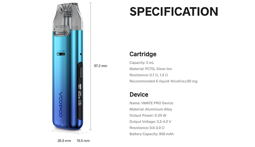 VOOPOO Vmate Pro Kit Specification