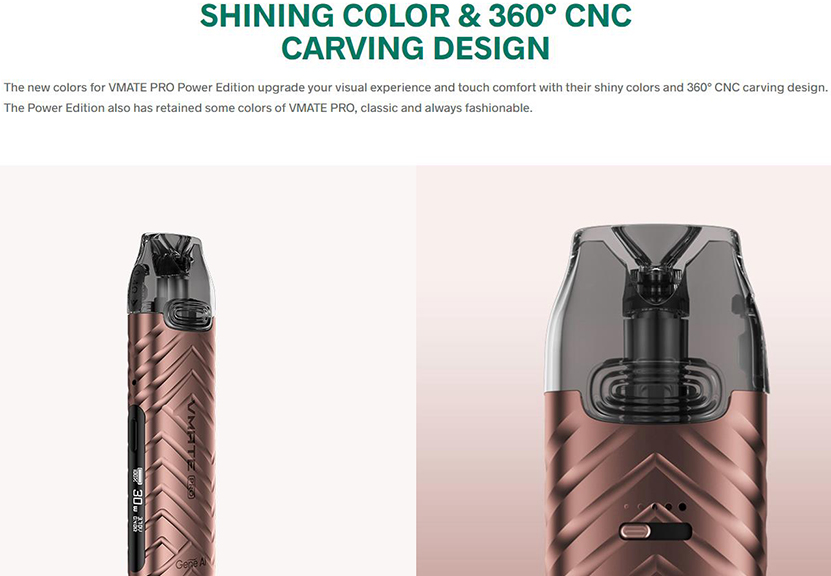 VOOPOO Vmate Pro Kit Power Edition CNC Carving Design