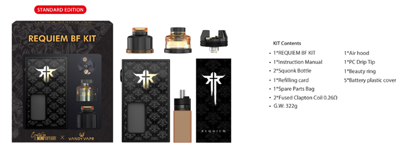 VandyVape Requiem BF Kit package