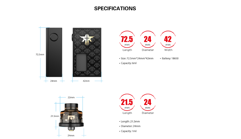 VandyVape Requiem BF Kit specification