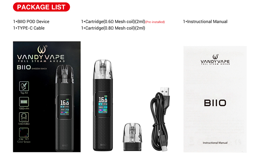 Vandy Vape BIIO Pod Kit Package