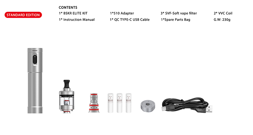 Vandy Vape BSKR Elite Kit Package