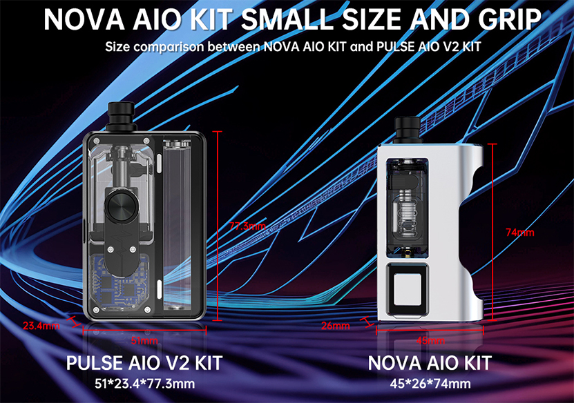 Vandy Vape Nova AIO Kit Comprison