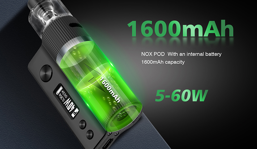 Vandy Vape Nox Pod Kit Battery Capacity