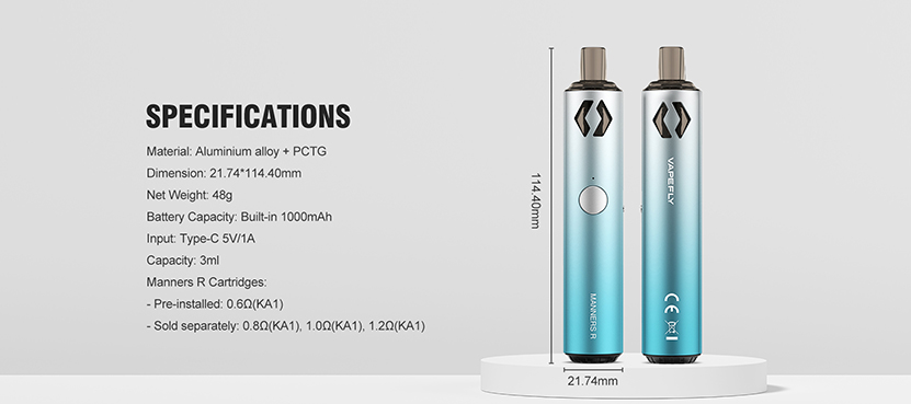 Vapefly Manners R Pod Kit Specification