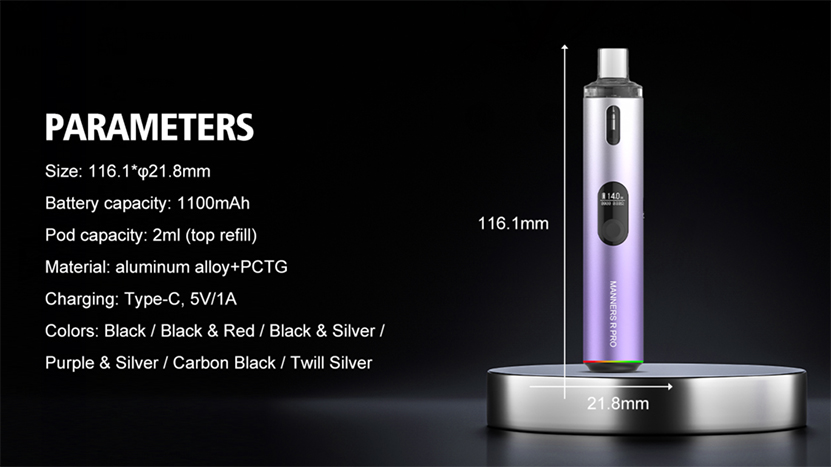 Vapefly Manners R Pro Kit Specification