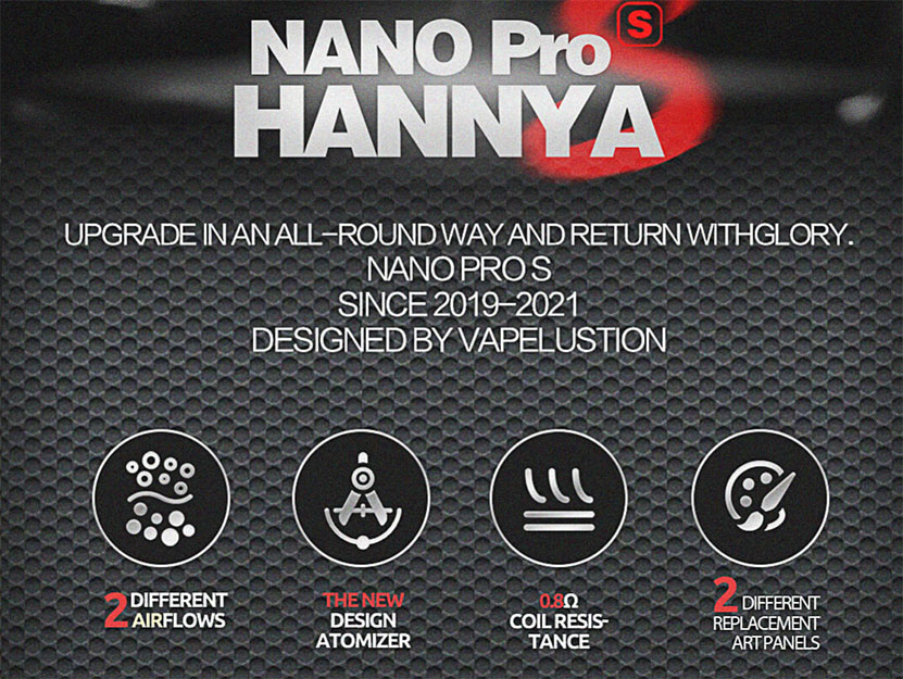 Vapelustion Hannya Nano Pro S Kit Features