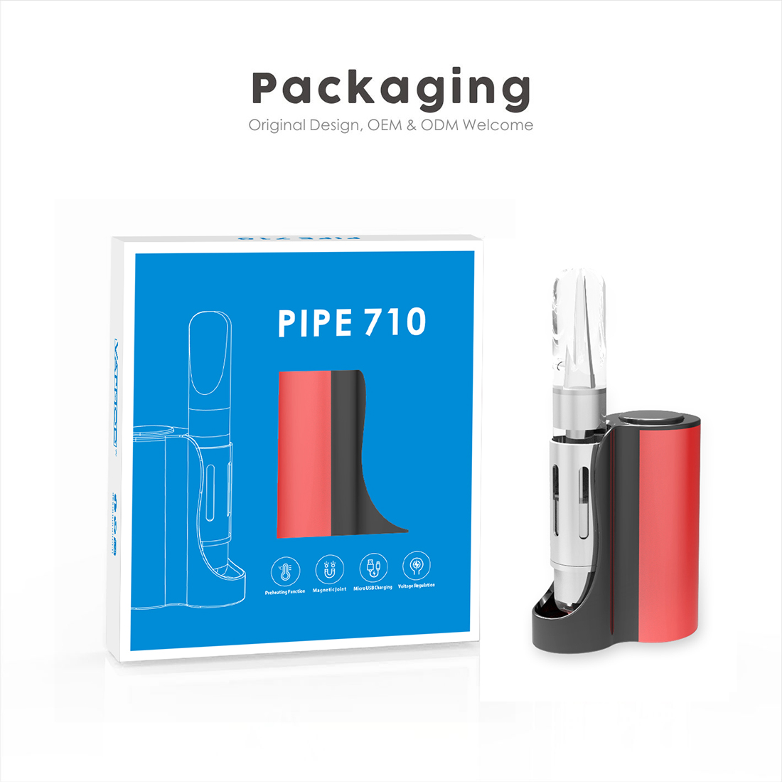 Vapmod Pipe 710 Starter Kit Package