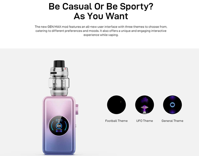 Vaporesso GEN Max Kit User Interface