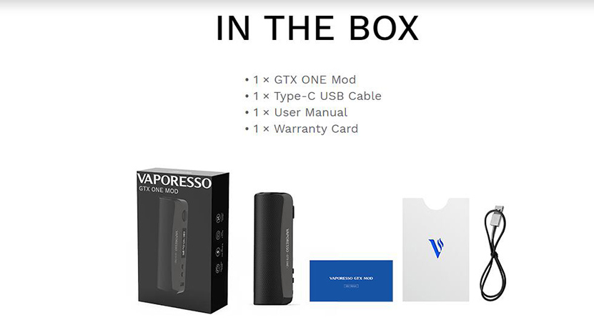 Vaporesso GTX ONE Mod Feature Package