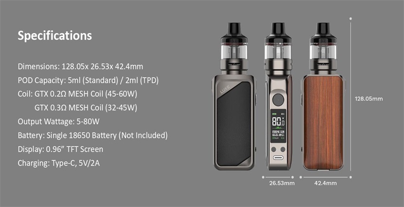 Vaporesso LUXE 80 S Kit Feature 10