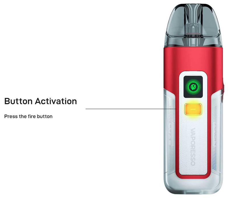 Vaporesso LUXE X2 Kit Button Activation