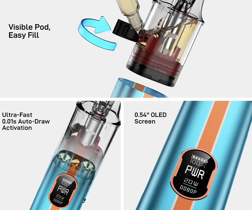 Vaporesso Vibe Pod Kit Features