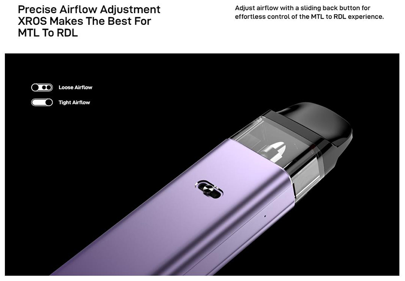 Vaporesso XROS 4 Kit Airflow Adjustment