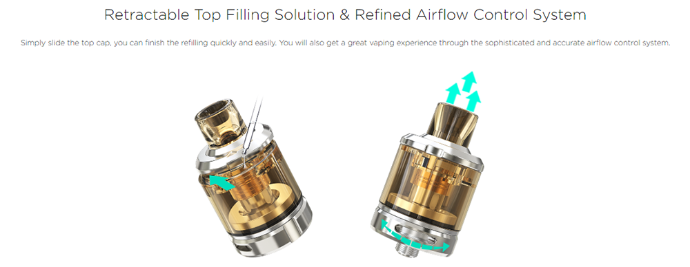 Wismec Amor NSE Atomizer Filling Airflow