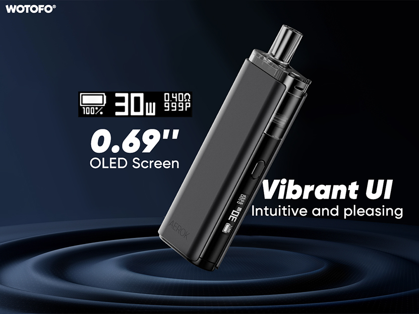 Wotofo Aerok Pod Kit OLED Screen