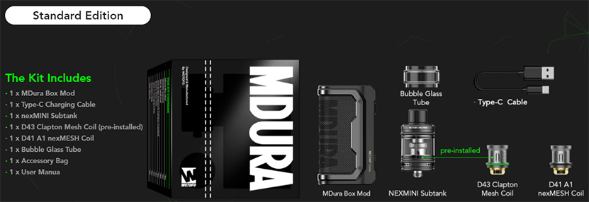 Wotofo MDura Kit package