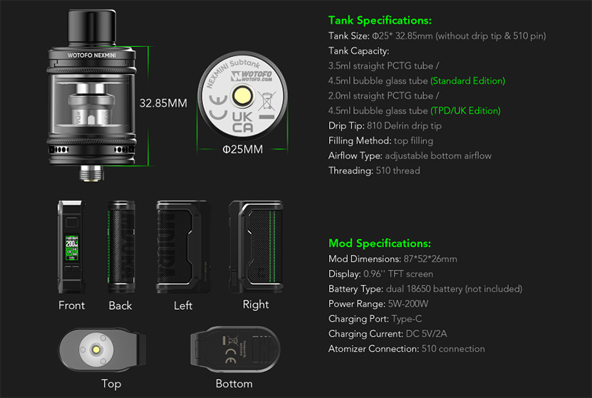 Wotofo MDura Kit specification