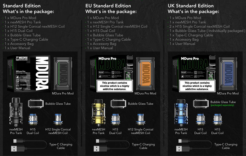 Wotofo MDura Pro Kit Package