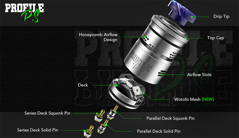 Wotofo Profile PS Dual Mesh RDA Feature 3