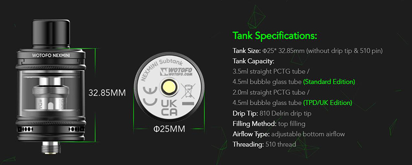 Wotofo nexMINI Subtank Feature 6