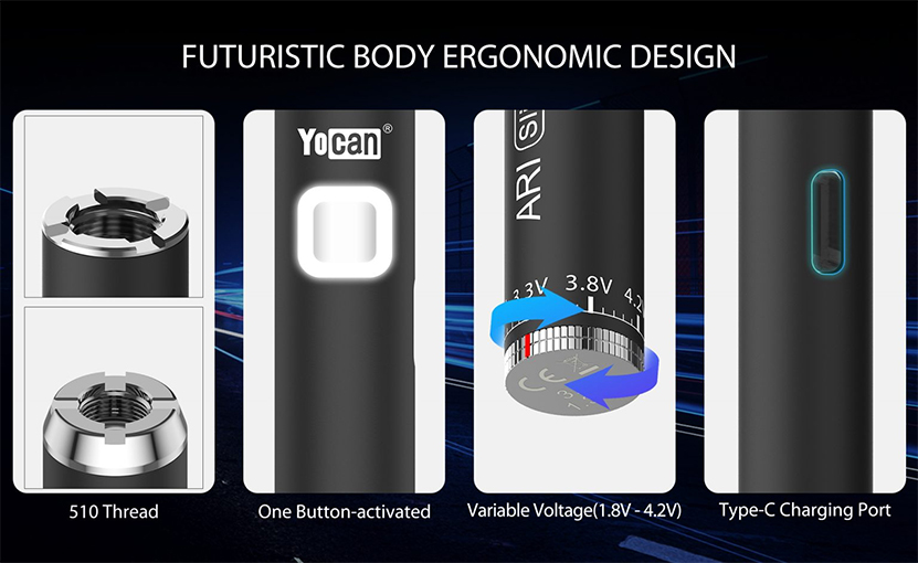 Yocan Air Mini Battery Ergonomic Design