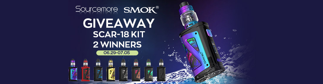 Sourcemore & SMOK SCAR-18 Kit with TFV9 Tank Giveaway