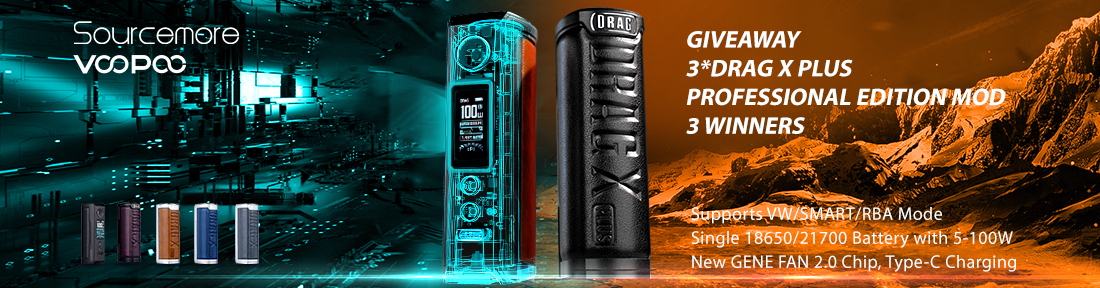 Sourcemore x VOOPOO Drag X Plus Professional Edition Mod Giveaway