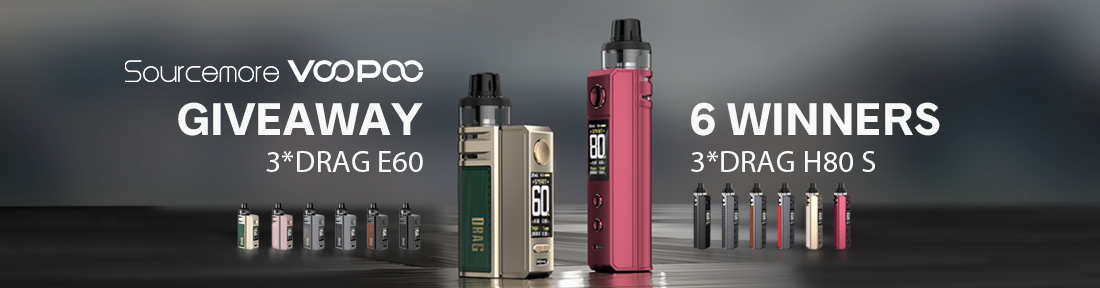  Sourcemore x VOOPOO Drag E60 Kit & Drag H80 S Kit Giveaway