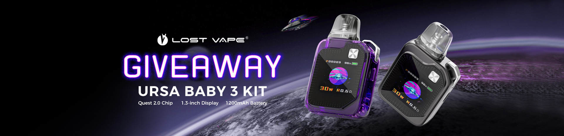 Lost Vape Ursa Baby 3 Kit Giveaway